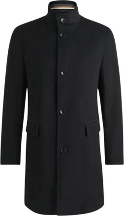 HUGO BOSS Heren, Mantels, Zwart, Maat: S Wol