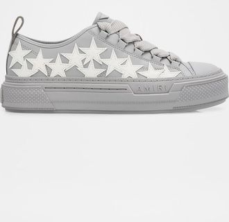 Amiri Men & apos;s Stars Court Leather Low-Top Sneakers