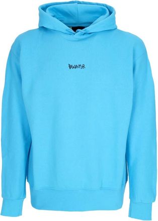 Disclaimer Katoenen hoodie met geribbelde manchetten - Heren - Hoodies - Blauw - L - Katoen - Hoodies & sweatvesten