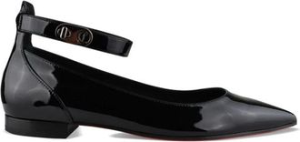 Christian Louboutin Lock Ballerina - Dames - Ballerinas - Zwart - 35 EU - Leer - Schoenen