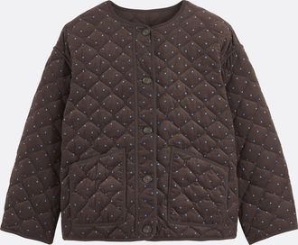 La Redoute Collections Korte donsjas met stippen, van katoen