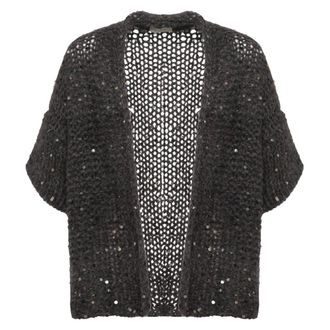 PANICALE Panicale - Alpaca Blend Vest - Dames - Truien - Grijs - Maat: 2XS