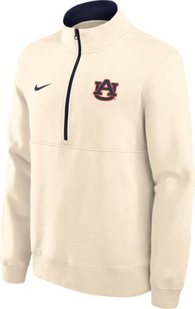 Nike Auburn Primetime Primary Logo Nike Mens College 1/2-Zip Crew in Brown | 02JW0C38AUN-G24
