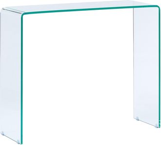 Beliani Consola Transparente 90 X 30 Cm Rectangular Minimalista Kendall