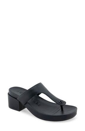 Aerosoles Clio T-Strap Sandal in Black Leather at Nordstrom Rack, Size 8.5