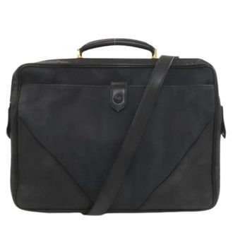 Chanel Pre-owned Handbags, male, Black, Size: ONE SIZE Pre-owned Canvas Briefcase