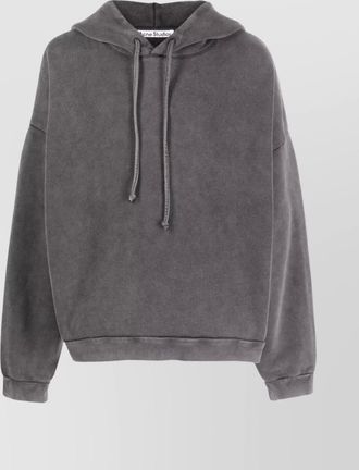 Acne Studios oversized logo cotton hoodie with drawstring