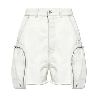 Rick Owens Denim Shorts, male, Beige, Size: W30 Denim Shorts with Vintage Effect