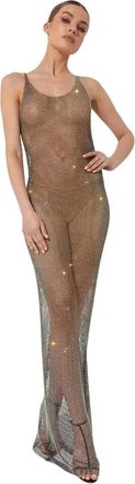 Santa Brands Sydney Maxi Jurk - Dames - Feestkleedjes - Zwart - ONE Size - Katoen - Kleedjes