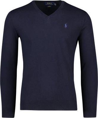 Polo Ralph Lauren V-hals trui - Heren - V-hals truien - Blauw - 2XL - Katoen - Truien & Vesten