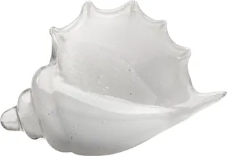 Jamie Young Co. Triton Hand Blown Decorative Glass Shell, Grey in White at Nordstrom