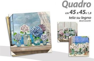 Trade Shop Trade Shop - Quadro Quadretto Decorativo 45x45x1,8cm Tela Su Legno Deluxe Decori Ass. 806872