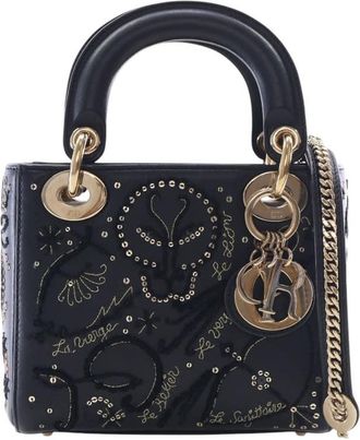 Dior Pre-owned Dior Mini Lambskin Embroidered Sequin Astrology Lady Dior Ladies HNPJ9XKF9IYBLUHW