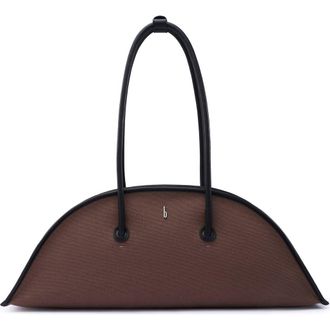 Behno Laverne Canvas Bowler Bag in Cacao/Black at Nordstrom