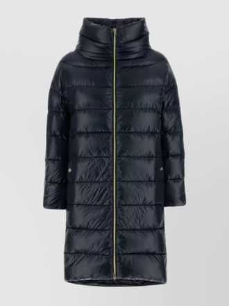 Herno long puffer quilted high collar