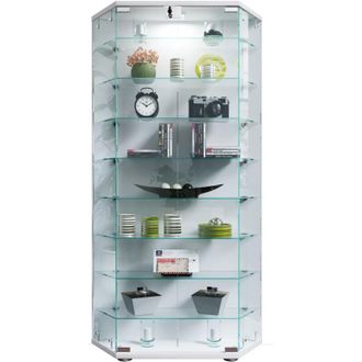 ebuy24 Ebuy24 - Vetrina in vetro vcm in piedi Vetrina vetrata con vetro di sicurezza esg Dimensioni ca. a. 114 x l. 83 x p. 17 cm Stand espositore vetro