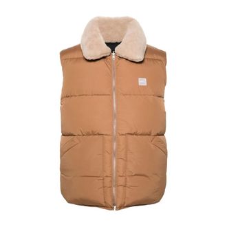 A.P.C. Vests, male, Beige, Size: M Reversible Quilted Teddy Vest