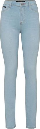 Philipp Plein High Waist Jegging - Dames - Skinny Jeans - Blauw - W25 - Denim - Jeans