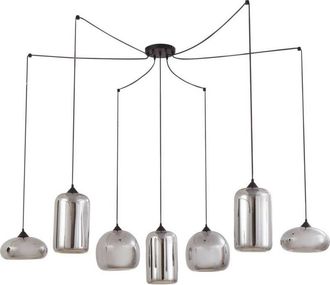 Lindby Lámpara colgante Marla en Negro de Vidrio - Lindby