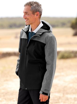 Catamaran Funktionsjacke CATAMARAN, Herren, Gr. 48, grau (grau, meliert), 94% Polyester, 6% Elasthan, unifarben, Jacken Funktionsjacke