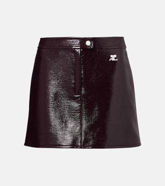 Courr&egrave;ges Cotton-blend miniskirt