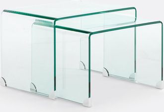 La Redoute Interieurs Nesttafeltjes van gehard glas, Joan