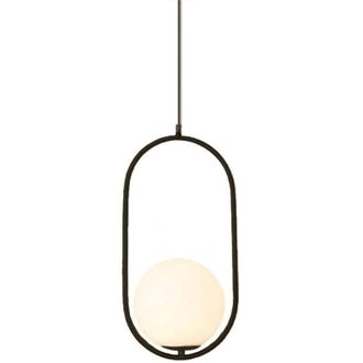 OEM Art Deco Elipse Black 50cm - L&aacute;mpara Colgante Negra