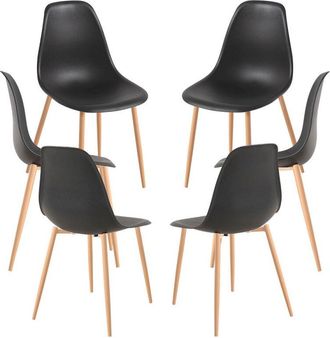 Regalos Miguel Packs Sillas Comedor - Pack 6 Sillas Mykle - Negro