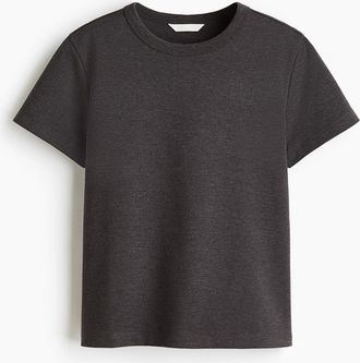 H&M T-Shirt aus Baumwolle - Schwarz