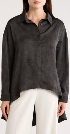 Patrizia Luca High-Low Tunic Shirt in Black at Nordstrom Rack, Size X-Small