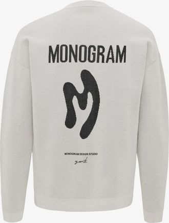 Genti Monogram Trui Backprint | Ecru