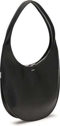 Coperni Womens Swipe Medium Shoulder Bag Black Calf Leather Bos Taurus