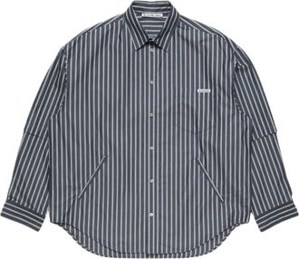 Acne Studios Double-sleeve Button-up Shirt - Heren - Casual Overhemden - Blauw - S - Katoen - Overhemden