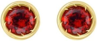 Tresorra 14K Yellow Gold Garnet Birthstone Stud Earrings