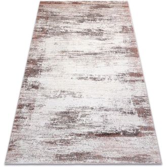 RugsX Alfombra Core W9775 Marco, Sombreado - Estructural, Dos Niveles De Vell&oacute;n, Beige / Rosa Pink 140x190 Cm