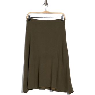 Go Couture Flared Pull-On Midi Skirt in Moss at Nordstrom Rack, Size X-Large