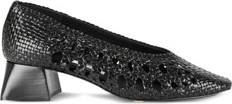 Miista Marina 40mm geweven leren pumps - Zwart