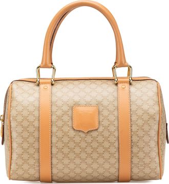 Celine Womens Boston Bag Monogram Canvas - Tan Textile - One Size