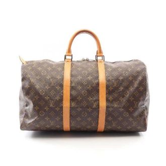 Louis Vuitton Pre-owned Weekend Bags, female, Brown, Size: ONE SIZE Pre-owned Keepall 50 Monogram Boston Bag