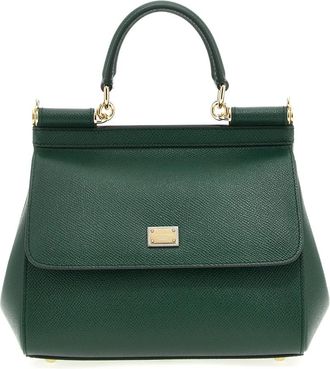 Dolce & Gabbana Medium Sicily Handbag - Dames - Handtassen - Groen - ONE Size - Katoen - Tassen