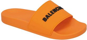 Balenciaga Mens Rubber Logo Pool Slide (Authentic Pre-Loved)
