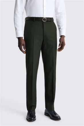 Moss Slim Fit Khaki Flannel Trousers