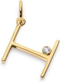 Monica Vinader Lab Grown Diamond Initial Pendant in 18K Gold Vermeil /Diamond - H at Nordstrom