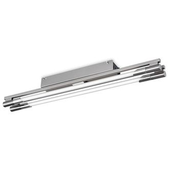 Netlighting Casa 2 Light Flush Light Brushed Steel in Grey