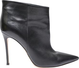 Gianvito Rossi Pre-owned Womens Zipper Ankle Boots in Black Leather - Size UK 6.5