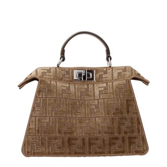 Fendi Handtassen Kiekeboe I See U Womens Fluweelbruin/Cappuccino