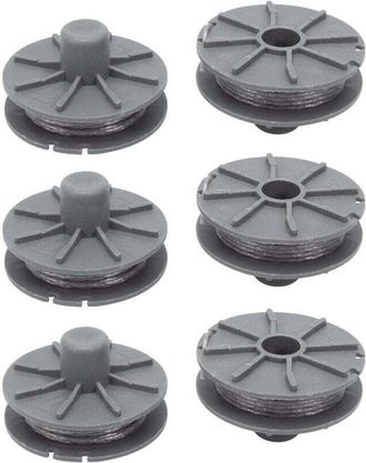 OEM 5307-20 Bobina Di Filo Di Ricambio A 6 Pezzi Per Tagliaerba Gardena - Diametro: 1,6 Mm - 6,1 M - Per Modelli 9805, 9806, 9807, 9808, 9809, 9827, 8846,