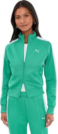 Puma T7 Always On Short Track Jacket Womens Coat Vibrant Green : MD, Cotton/Polyester