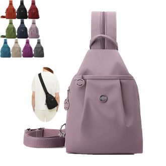 Generic 2026 Premium 3 in 1 Anti-Theft Travel Tote Bag Fashion Oxford Cloth Casual Backpack Women Messenger Sling Crossbody Chest Bag (Pink)