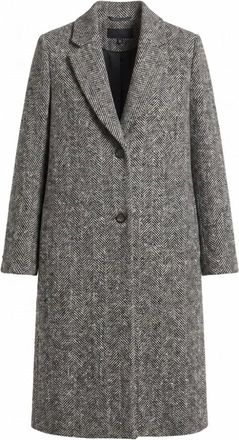 PESERICO Abrigo de Lana de Solapa Sencilla - Coats - Mujer - Gris - XS